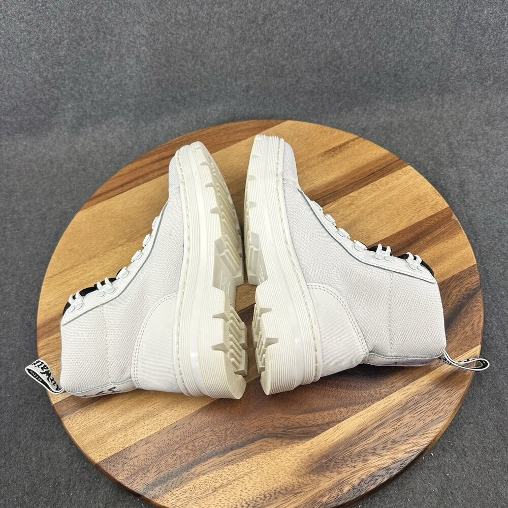 Dr. Martens Air Wair Combs Womens Size 5 White Combat Canvas Lace Up Ankle Boots - Picture 8 of 10